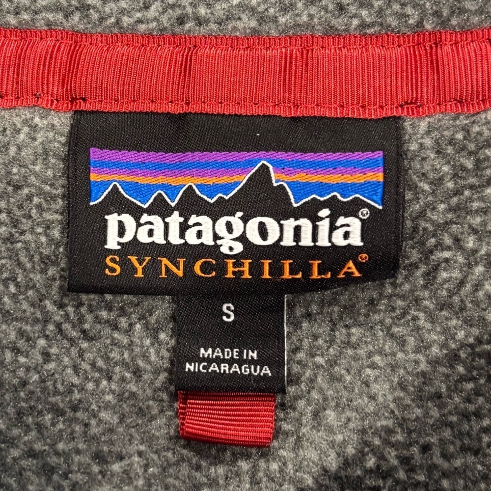 Patagonia Women's Synchilla Snap T Pullover Size Small In Dark Gray/Teal - Picture 6 of 6